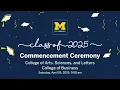 UM-Dearborn Spring 2025 Commencement Ceremony Saturday April 26 2025 - 9 a m
