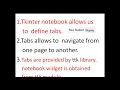 how to create tabs in window using tkinter through a python program