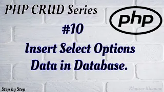 Insert Select Options data into MySQL database using PHP