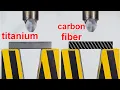 HYDRAULIC PRESS vs TITANIUM AND CARBON FIBER BENDING TEST