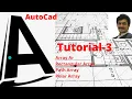 How to use Array command in AutoCad Rectangular Array Path Array Polar Array in Urdu