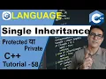 Single Inheritance in C CPP Tutorial - 58 OOPs Private Protected and Public