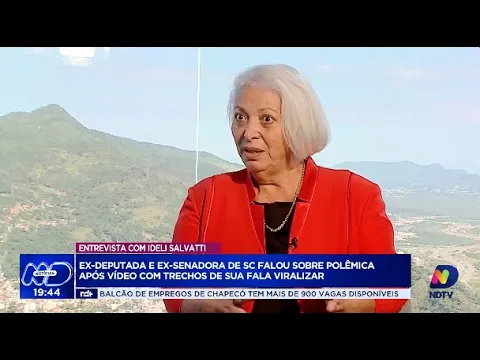 Ex-deputada e ex-senadora de SC, Ideli Salvatti, fala sobre polêmica em entrevista