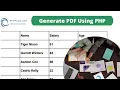 Create PDF with PHP Using FPDF FPDF PHP Tutorial How To Generate PDF Using PHP