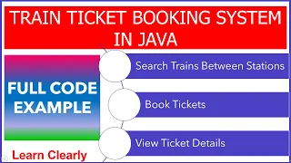 Java Projects For beginners Railway Reservation System in Java Train Ticket Booking in Java