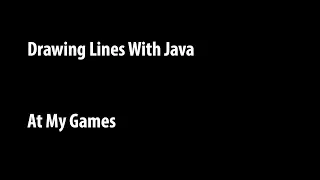 Drawing Lines With Java