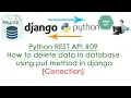 Python REST API How to delete data in database using put method in django Correction
