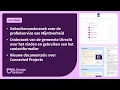 Gebruikersonderzoek profielservice, onderzoek contactformulier, update Connected Projects