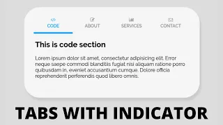 How to Create Animated Tabs with Indicator using HTML CSS JavaScript