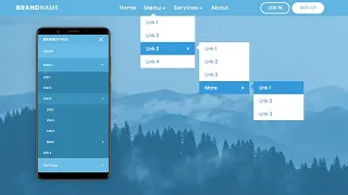 Responsive Animated Navigation Bar With Multi-level Dropdown Using Only HTML CSS