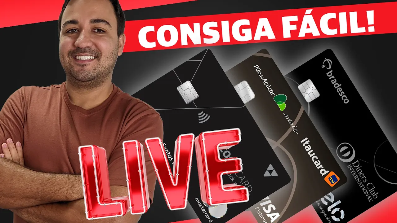 AO VIVO -  SCORE DESPENCANDO, SANTANDER SELECT,CARTÃO PÃO DE AÇUCAR COMO CONSEGUIR?