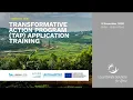 Capacity hub Transformative Actions Program TAP application training LOCS4Africa 2020