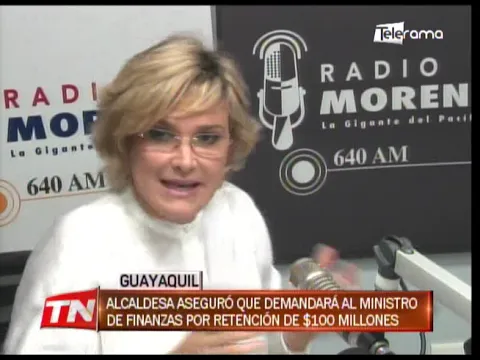 Alcaldesa aseguró que demandará al ministro de finanzas por retención de $100 millones