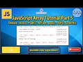 JavaScript Array Tutorial Part 5 Access Push Pop Shift Unshift Foreach