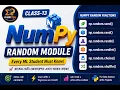 NumPy Tutorial Random Module Class-13 seed rand randn randint choice shuffle