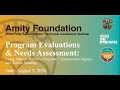 Program Evaluations Needs Assessment
