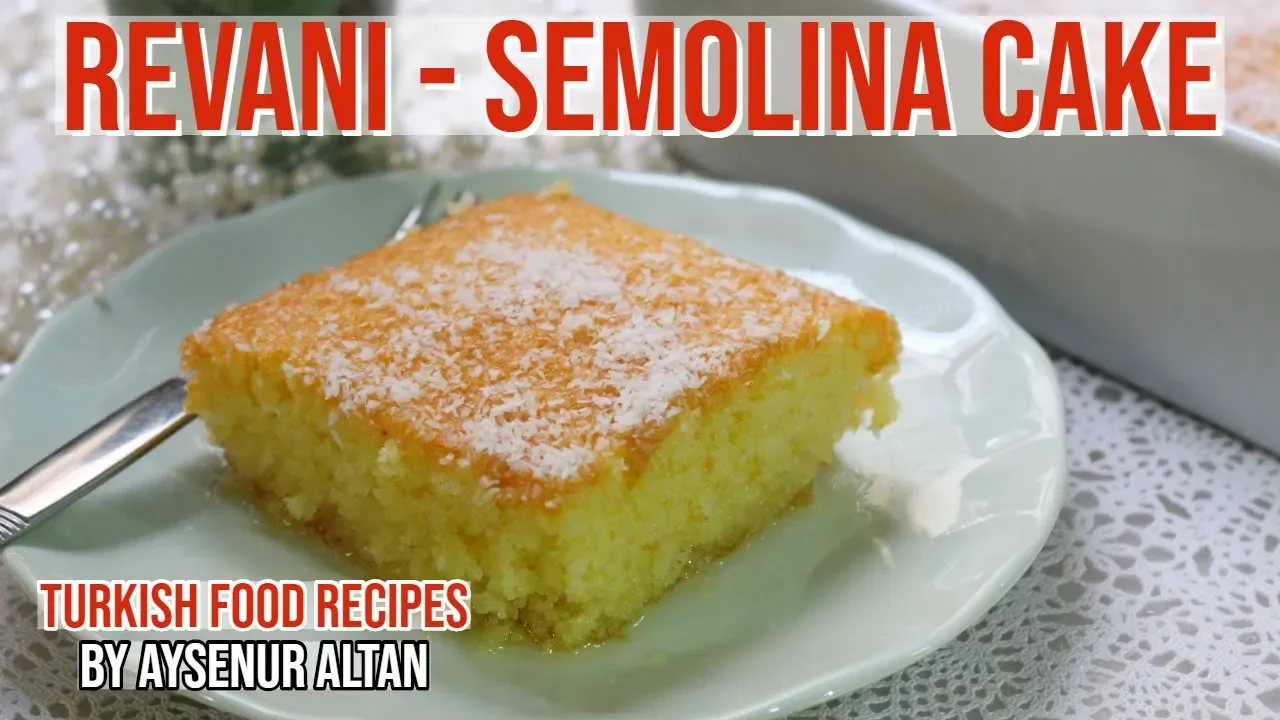 Easy Turkish Cake Revani / Semolina Cake ( Basboussa )