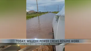 Willcox power outage nearing end as crews set final poles