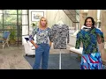 Susan Graver Printed Liquid Knit V-neck Sleeve Top on QVC