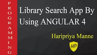 MINI PROJECT about library search App by using ANGULAR 4