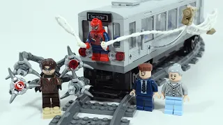 Lego Spider-Man vs Doc Ock Subway Scene Stop Motion Build