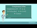 Sets part 4 Operations on sets Union intersection complement and difference