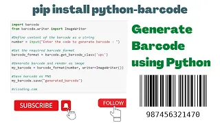 Day 93 Generate Barcode using Python