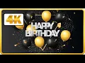 Download Lagu Gold and Black birthday theme with balloons and confetti background video loops HD 3 hours