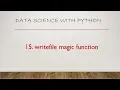 15 writefile Magic Function Jupyter Notebook