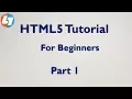 HTML5 Tutorial For Beginners - part 1