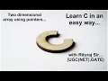 Learn C Lecture 27 two dimensional array using pointers