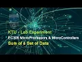 KTU Microcontroller Lab EC 305 Sum of a set of Data