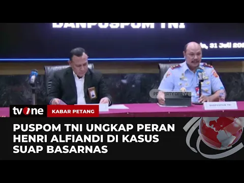 Puspom TNI Ungkap 'Dana Komando' di Kasus Kabasarnas