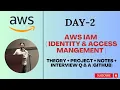 Day-2 AWS IAM deep dive with practicals and notes IAM Project