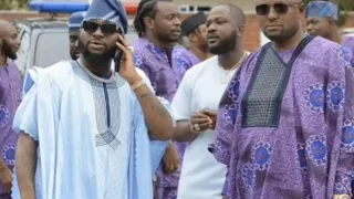 davido first public appearance at his uncle ademola adeleke inauguration as the osun state governor