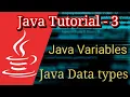Java tutorial for beginners - 3 Java Variables Data types in Java Computer coder