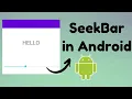 SeekBar TechViewHub Android Studio