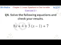 Solve the following equations and check your results 8x 4 3 x - 1 7