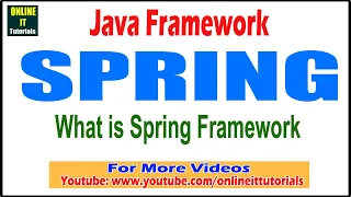 Java Framework tutorial What is Spring Framework Onlineit tutorials