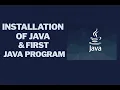How to Install Java and Run First Program Java Tutorial for Beginners