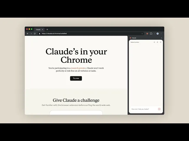 Research Preview: Claude for Chrome