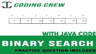 BINARY SEARCH EXPLAINED HINDI WITH JAVA CODE PRACTICE QUESTION