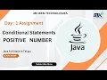 Assignment 1 Check Given Number is Positive in java