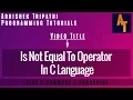 is not equal to operator in c Part-22