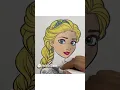 REVERSE Coloring Beautiful Elsa Portrait