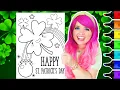Coloring Happy St Patrick s Day Coloring Page Ohuhu Art Markers