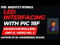 LED INTERFACING WITH PIC 18F