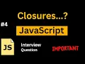 Closure in JavaScript Interview Question Closure in javascript in Hindi