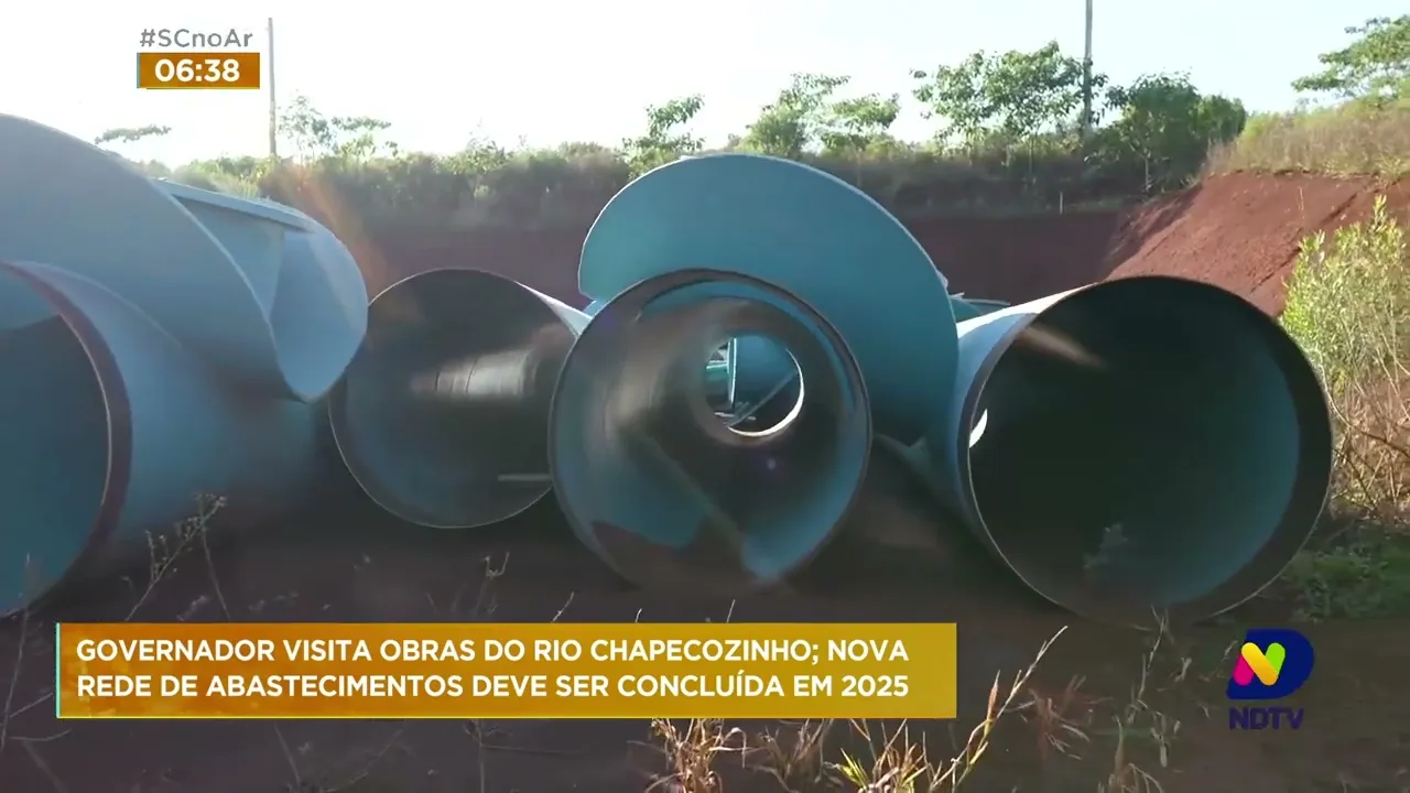 Governador Jorginho Mello visita obras do rio Chapecozinho e comunidade indígena no Oeste de SC