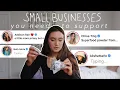 influencers tell me where to shop small business edition
